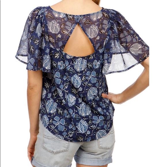 🔥2XHP🔥NWT Lucky Brand floral peasant career top - Picture 3 of 8
